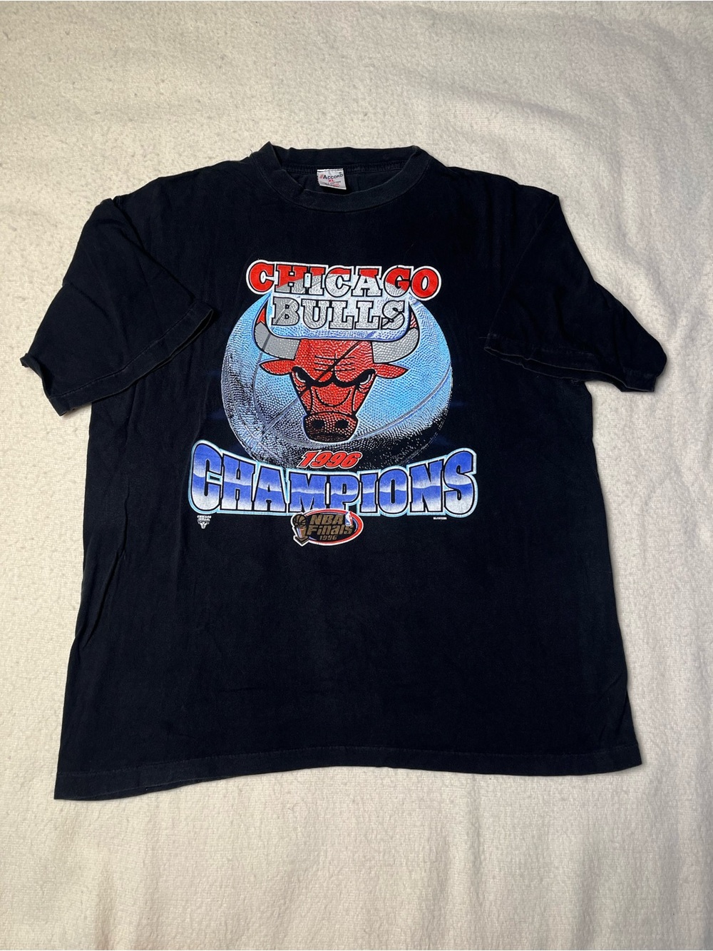 Vintage 90s Accord NBA Chicago Bulls 1996 Finals T Shirt Mens XL Jordan Jersey